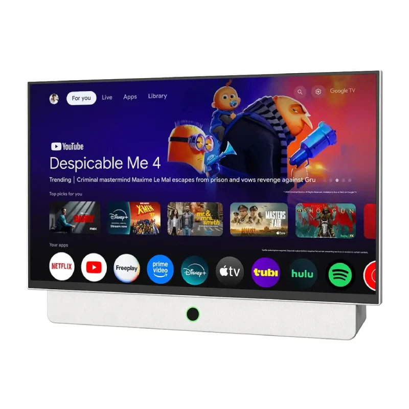 تلفزيون باورولوجي ذكي محمول، شاشة FHD حجم 27 بوصة، تردد 60 هرتز / ذاكرة وصول عشوائي 1 جيجابايت / ذاكرة فلاش 8 جيجابايت / بطارية 38400 مللي أمبير/ساعة / أبيض