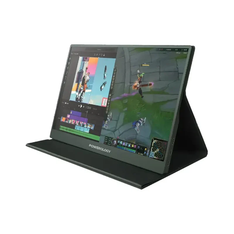 Powerology Ultra-Slim Portable Monitor - 15.6"FHD / 144Hz / Black