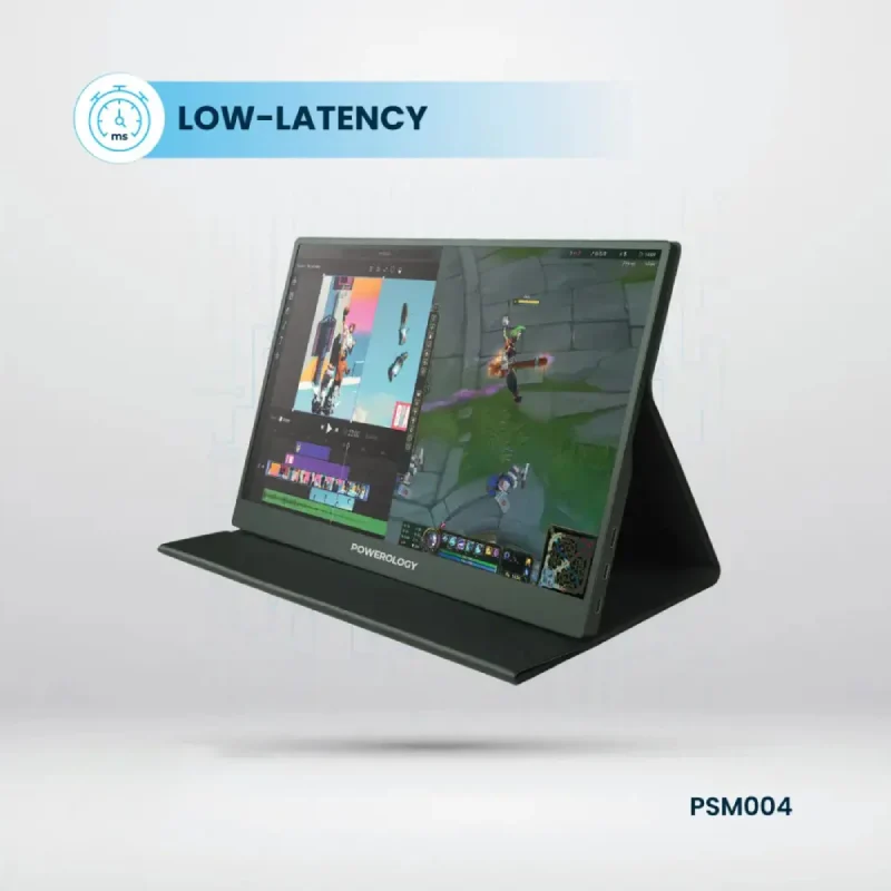 Powerology Ultra-Slim Portable Monitor - 15.6"FHD / 144Hz / Black