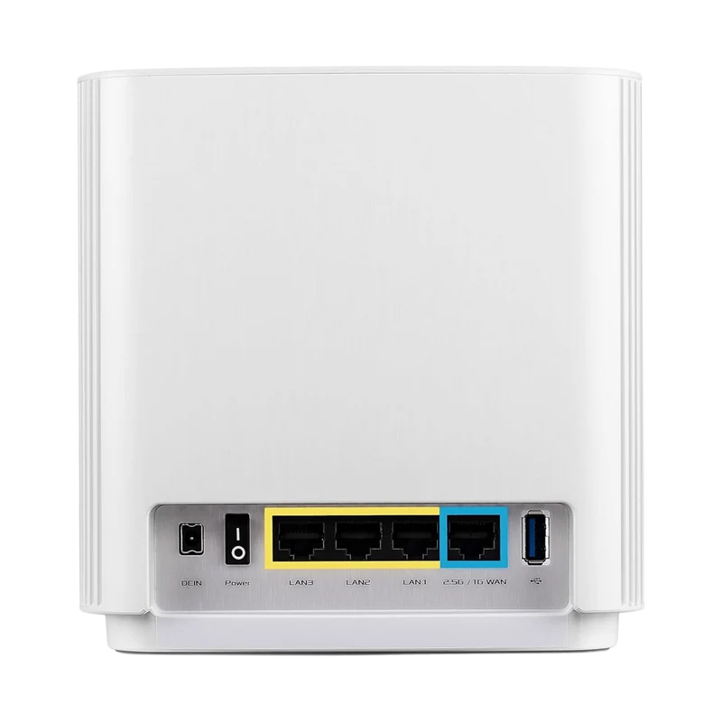 نظام ميش أسوس زين واي فاي AX XT8 AX6600 ثلاثي النطاق للمنزل بالكامل، واي فاي 6، عبوة واحدة، باللون الأبيض