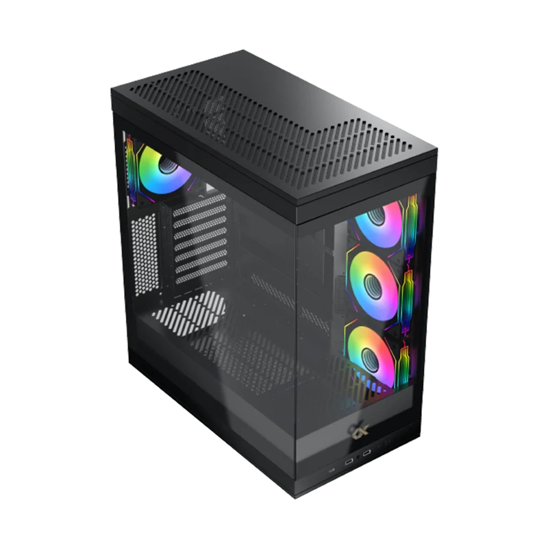 حافظة زيجماتيك ميتا ARGB ATX، باللون الأسود