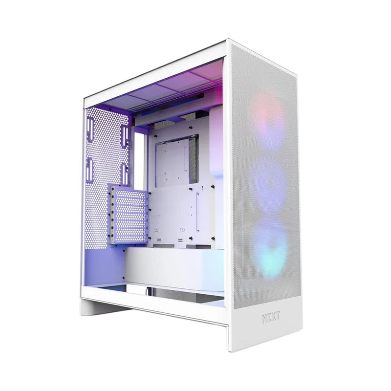 حافظة كمبيوتر إن زي إكس تي H7 فلو (2024) آر جي بي ميد تاور ATX - أبيض
