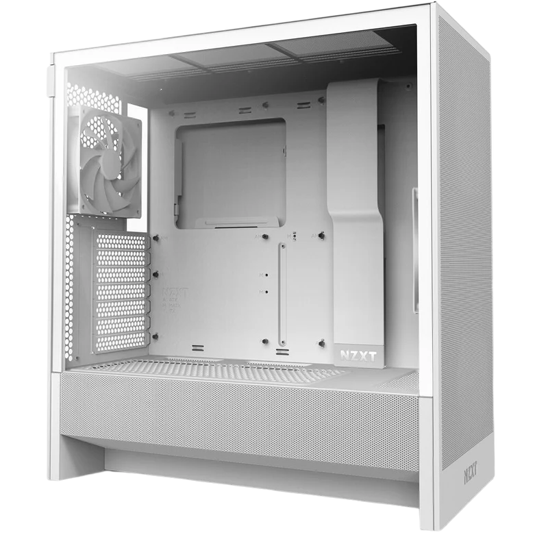 NZXT H5 Flow (2024) Compact Mid-Tower ATX Case - White