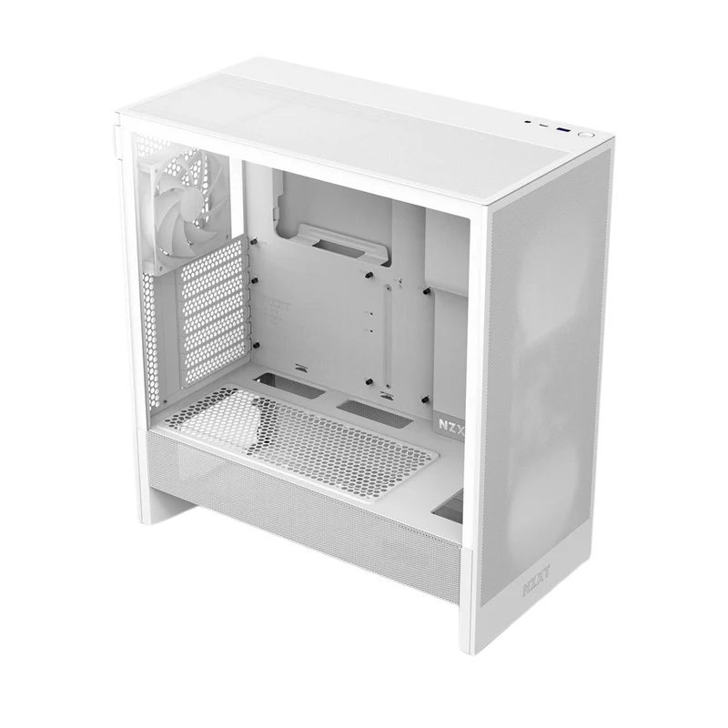 NZXT H5 Flow (2024) Compact Mid-Tower ATX Case - White