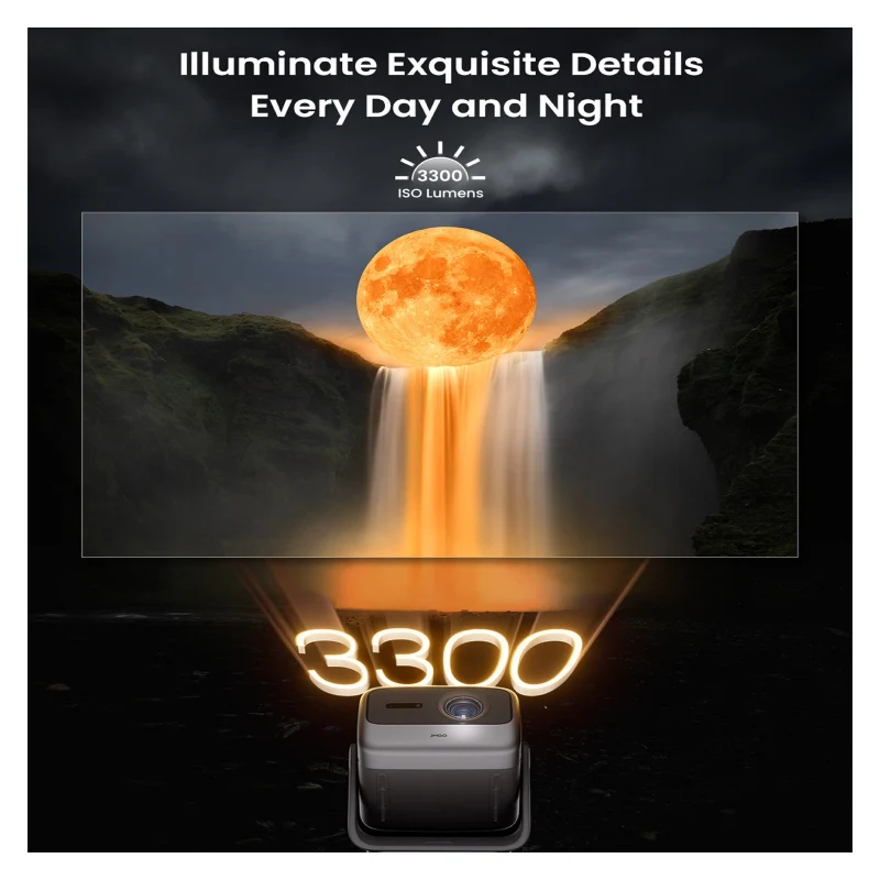 جهاز عرض جيمجو N1s ألتيميت، 4K، سطوع 3300 لومن ISO، HDMI 2.1، يو إس بي-A 2.0، باللون الرمادي الداكن