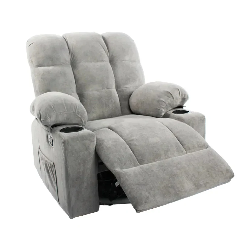 Black Bull Premium Sofa Swivel Rocker Recliner Size - Fabric Light Grey