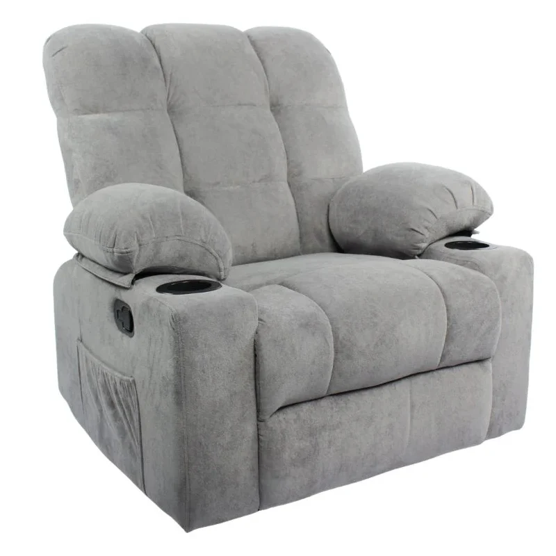 Black Bull Premium Sofa Swivel Rocker Recliner Size - Fabric Light Grey