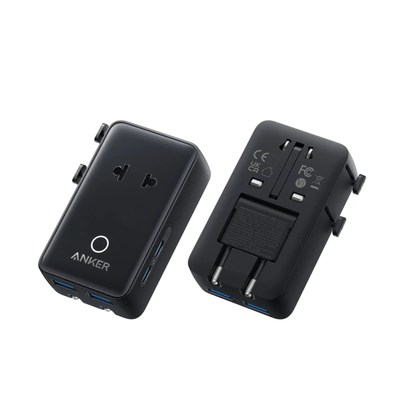 محول سفر أنكر نانو 5 في 1 - 20 واط / USB-A / USB-C / أسود