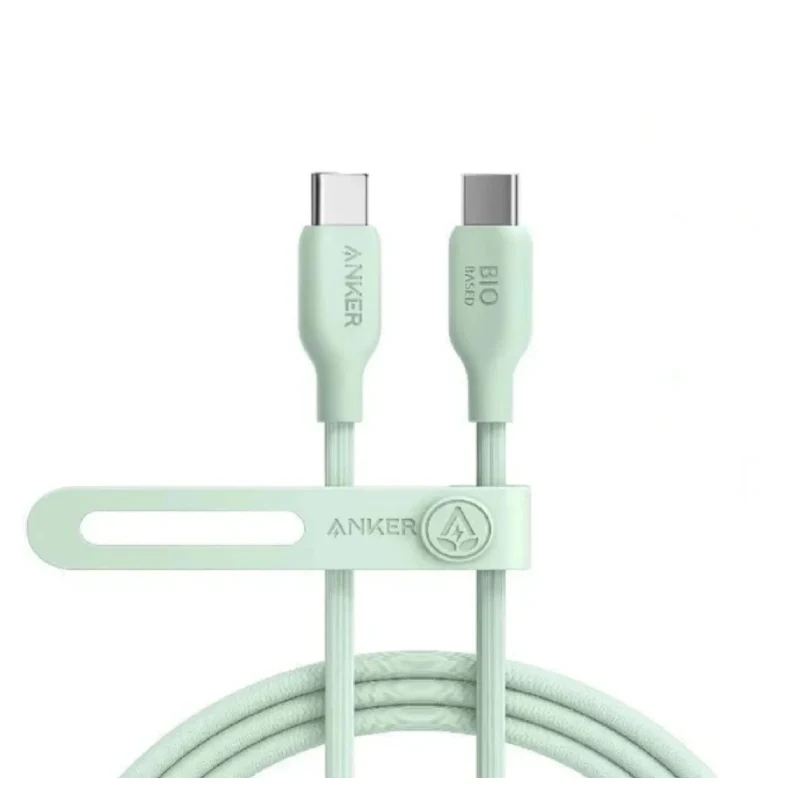 كابل أنكر 544 من USB-C إلى USB-C بقدرة 140 واط (من مواد حيوية المصدر) (1.8 متر/6 قدم) - أخضر