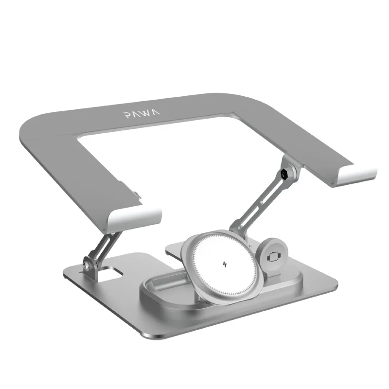 Pawa Multifunctional Laptop Stand With 3-IN-1 Charging Station - Grey