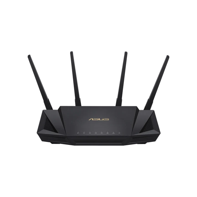 راوتر أسوس RT-AX58U V2، AX3000، ثنائي النطاق، واي فاي 6، باللون الأسود