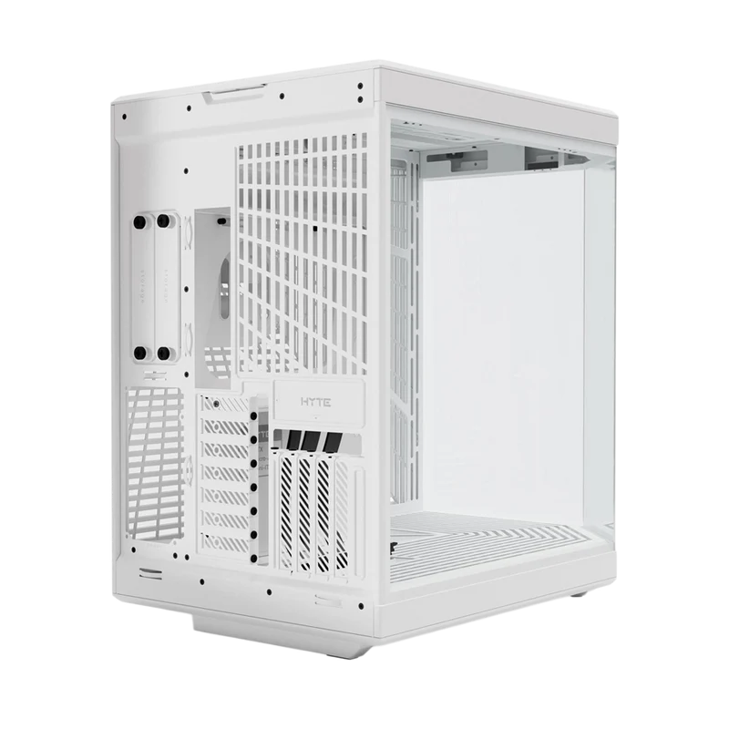 صندوق كمبيوتر HYTE Y70 متوسط الحجم بتصميم عصري - أبيض ثلجي