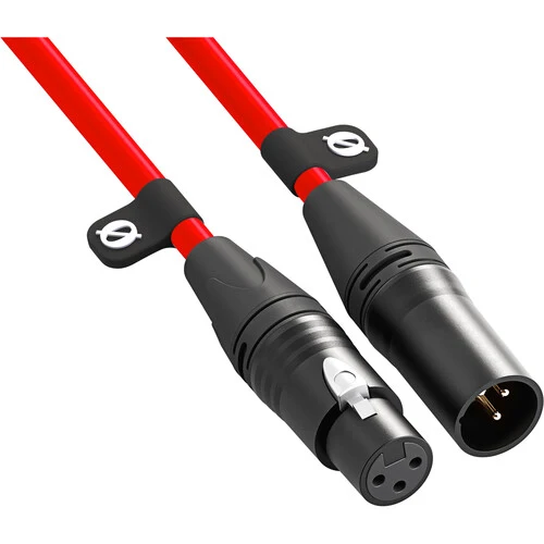 كابل رود من XLR ذكر إلى XLR أنثى (9.8 قدم، أحمر)
