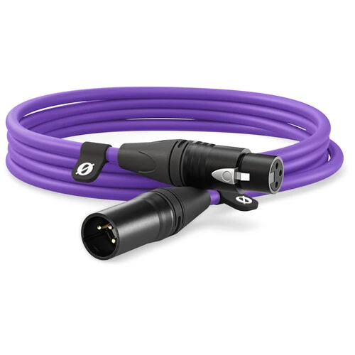 كابل رود من XLR ذكر إلى XLR أنثى (9.8 قدم، بنفسجي)