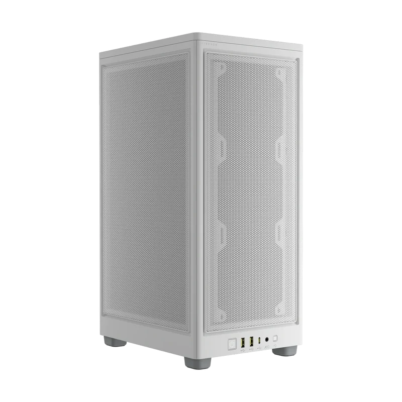 حافظة كمبيوتر كورسير 2000D إيرفلو Mini-ITX، باللون الأبيض