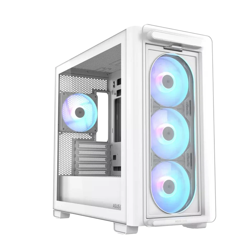 حافظة أسوس A23 بلس تاور متوسط مع 4 مراوح RGB – أبيض
