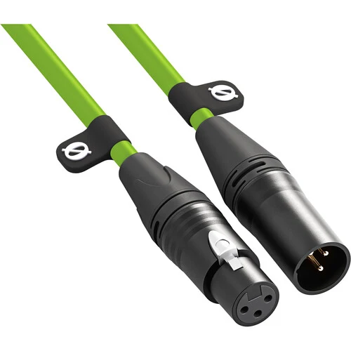 كابل رود من XLR ذكر إلى XLR أنثى (19.7 قدم، أخضر)