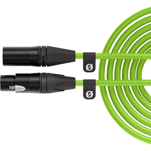 كابل رود من XLR ذكر إلى XLR أنثى (19.7 قدم، أخضر)