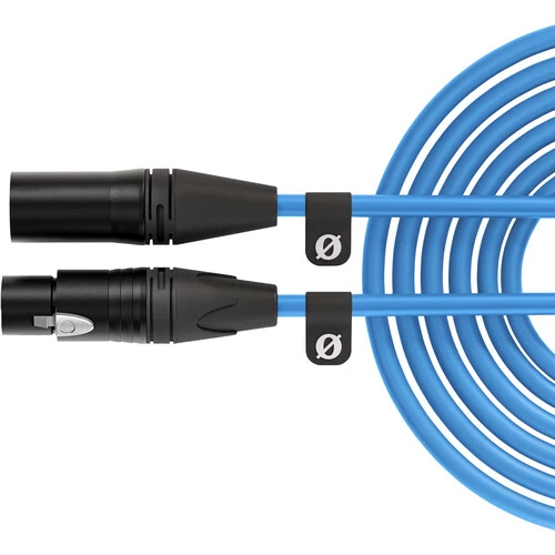 كابل رود من XLR ذكر إلى XLR أنثى (19.7 قدم، أزرق)