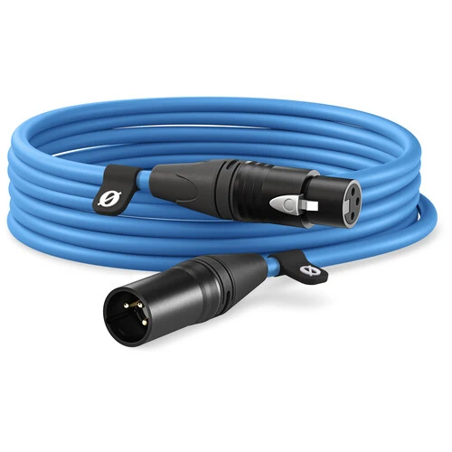 كابل رود من XLR ذكر إلى XLR أنثى (19.7 قدم، أزرق)