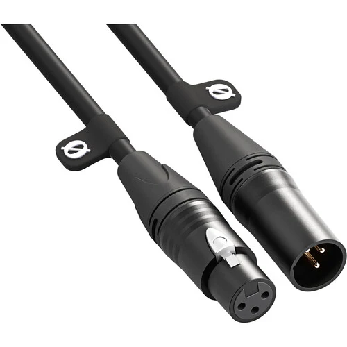 كابل رود XLR ذكر إلى XLR أنثى، بطول 19.7 قدم، باللون الأسود