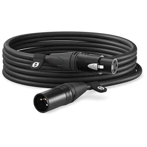كابل رود XLR ذكر إلى XLR أنثى، بطول 19.7 قدم، باللون الأسود