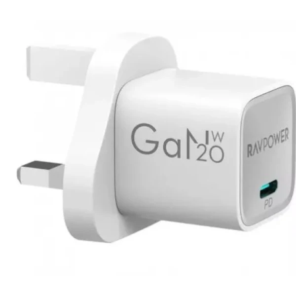 RAVPower RP-PC1055 Mini GaN Charger - 20W / Type-C / White