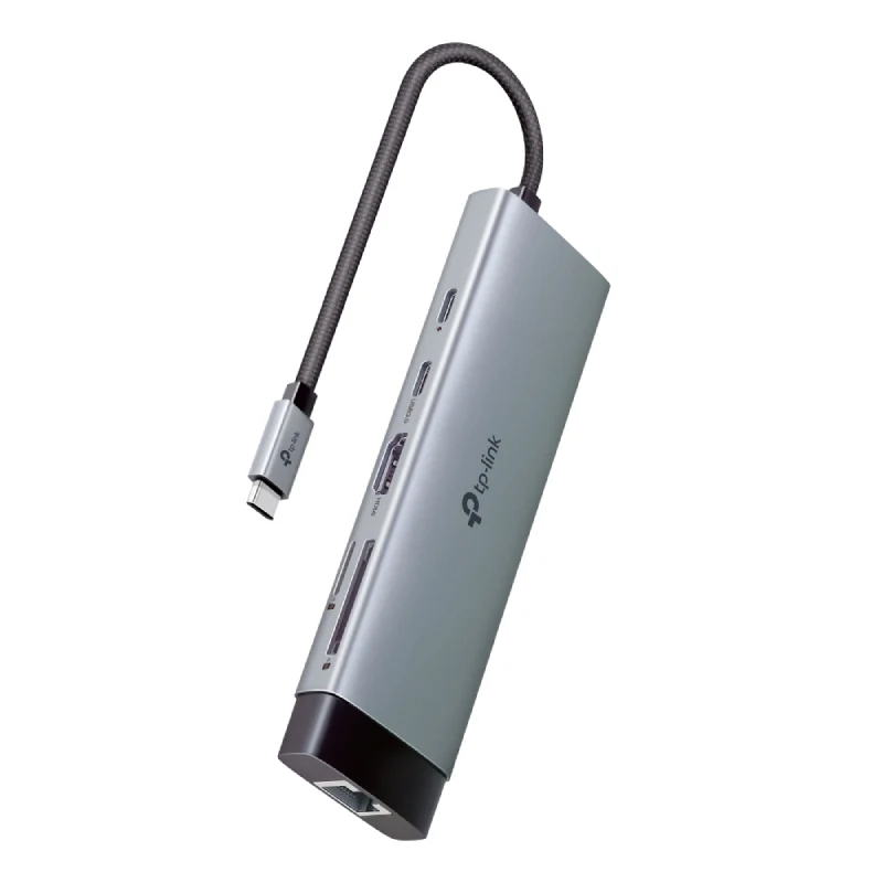موزع USB-C تي بي لينك (UH9120C) ‏9 في 1 - HDMI / USB-C / USB 3.0 / Micro SD / SD / RJ45