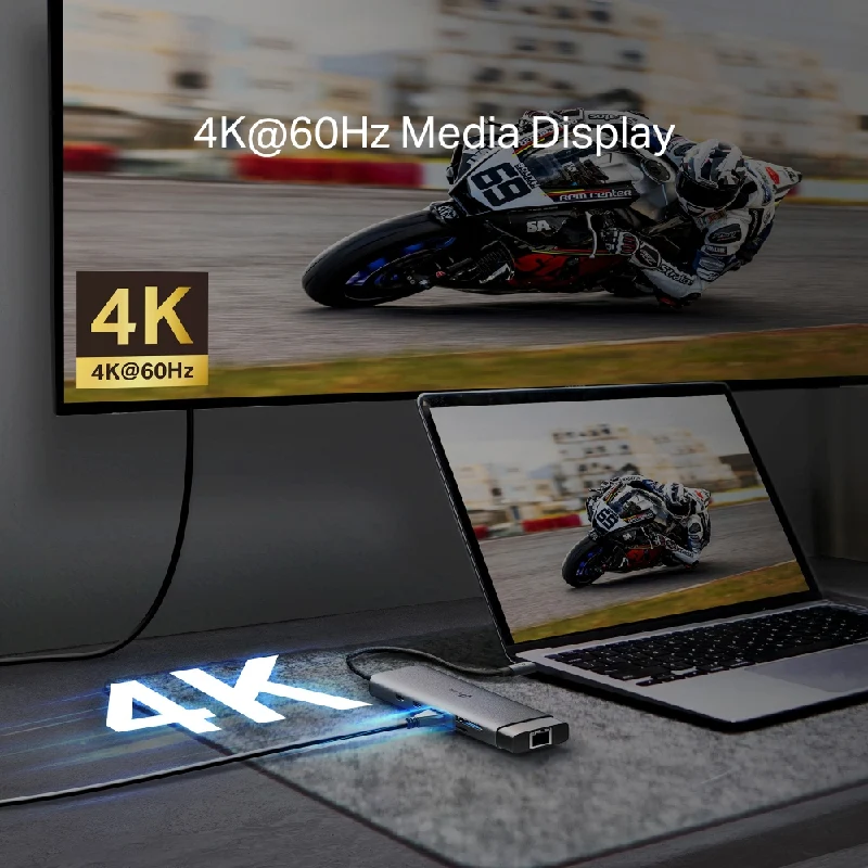 موزع USB-C تي بي لينك (UH9120C) ‏9 في 1 - HDMI / USB-C / USB 3.0 / Micro SD / SD / RJ45