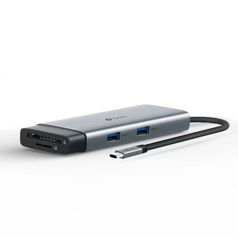 موزع تي بي لينك (UH7020C) ‏USB تايب سي 7 في 1 - HDMI / USB-C / USB 3.0 / Micro SD / SD