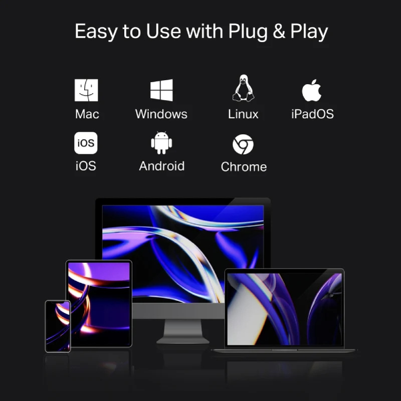 موزع تي بي لينك (UH7020C) ‏USB تايب سي 7 في 1 - HDMI / USB-C / USB 3.0 / Micro SD / SD