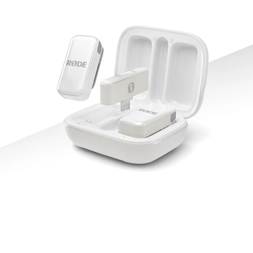 ميكروفون لاسلكي فائق الصغر رود وايرلس مايكرو لشخصين / USB-C - أبيض