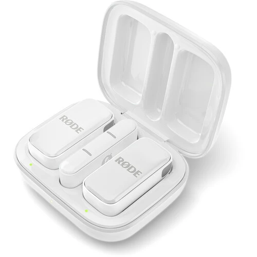 ميكروفون لاسلكي فائق الصغر رود وايرلس مايكرو لشخصين / USB-C - أبيض