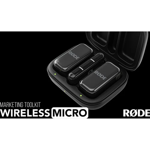 ميكروفون لاسلكي فائق الصغر رود وايرلس مايكرو لشخصين / USB-C - أسود