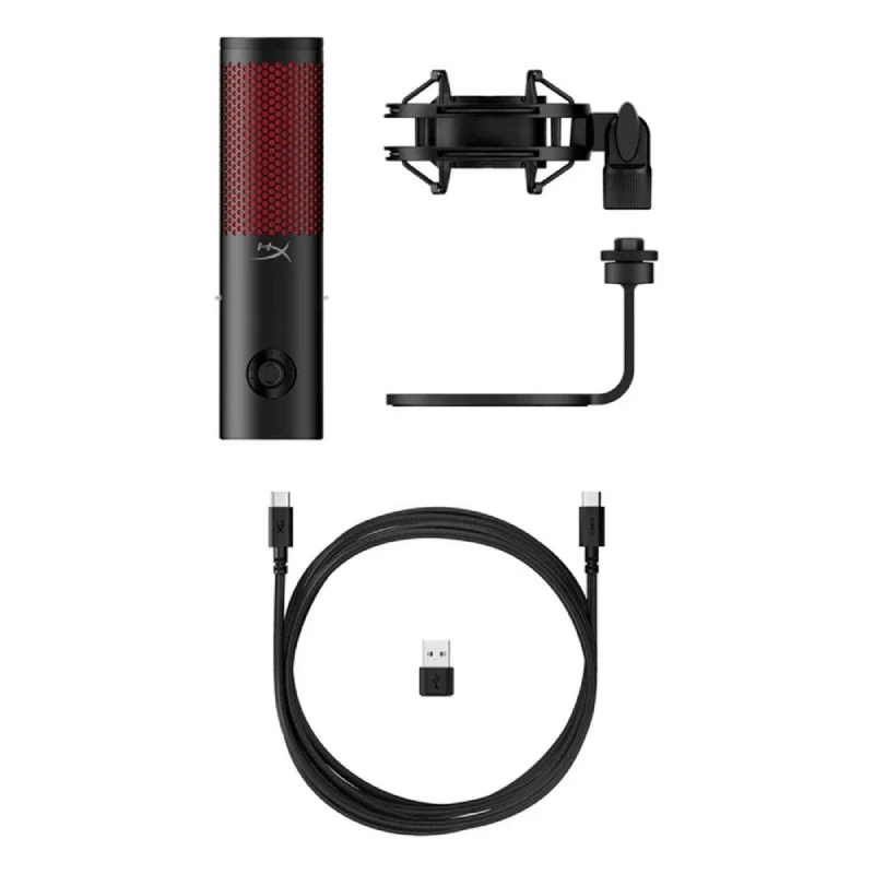 ميكروفون هايبر إكس كواد كاست 2 بتوصيل USB - أسود
