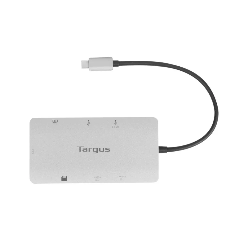 محطة إرساء تارجوس، HDMI/يو إس بي-A/يو إس بي-C/LAN/بطاقة SD، بقدرة 100 واط، باللون الفضي