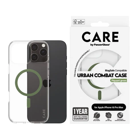 PanzerGlass Urban Combat Flagship MagSafe Case For Apple iPhone 16 Pro Max - Green