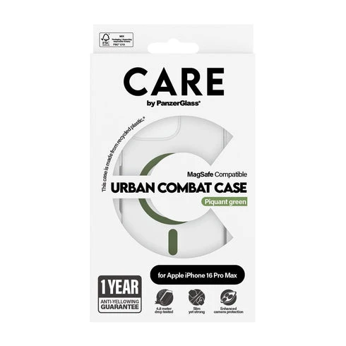 PanzerGlass Urban Combat Flagship MagSafe Case For Apple iPhone 16 Pro Max - Green