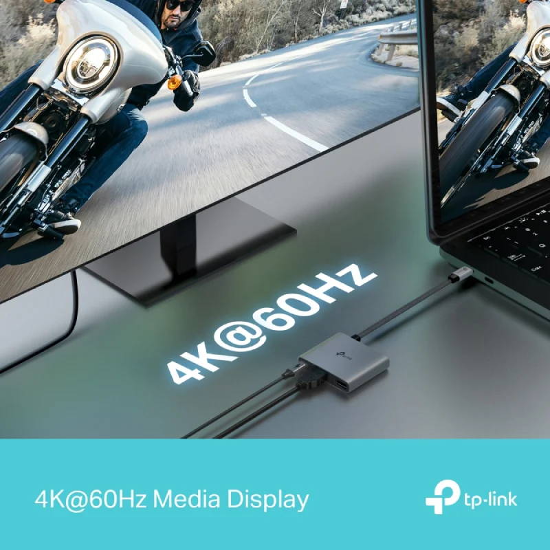 موزع تي بي-لينك UH3020C يو إس بي-C، 3 في 1، HDMI، PD بقدرة 100 واط، يو إس بي-A