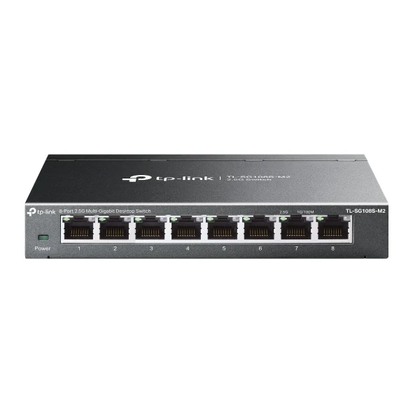 سويتش مكتبي تي بي لينك TL-SG108S-M2 متعدد الجيجابت مع 8 منافذ بسرعة 2.5 جيجابت