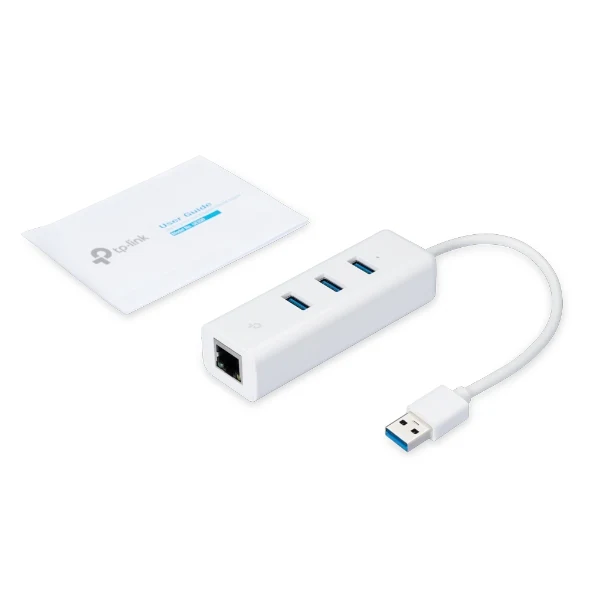 TP-Link UE330 USB 3.0 3-Port Hub & Gigabit Ethernet Adapter 2 in 1 USB Adapter