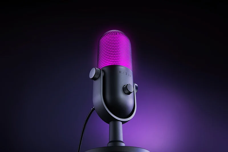 ميكروفون ألعاب ريزر سايرن V3 كروما، باللون الأسود