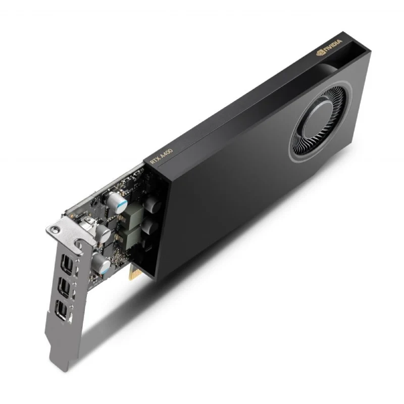 بطاقة رسومات بي إن واي إنفيديا RTX A400 - 4 جيجابايت / GDDR6 / 64 بت / PCIe 4.0 / Mini DisplayPort 1.4