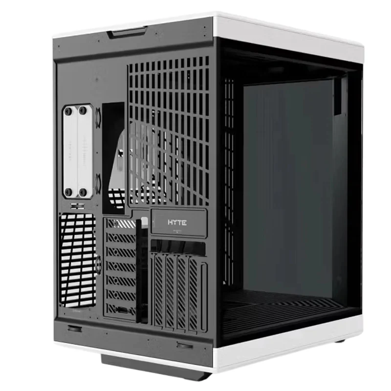 حافظة كمبيوتر هايت Y70 تاتش إنفينيت، ATX، مع شاشة لمس IPS مدمجة مقاس 14.5 بوصة، باللون باندا
