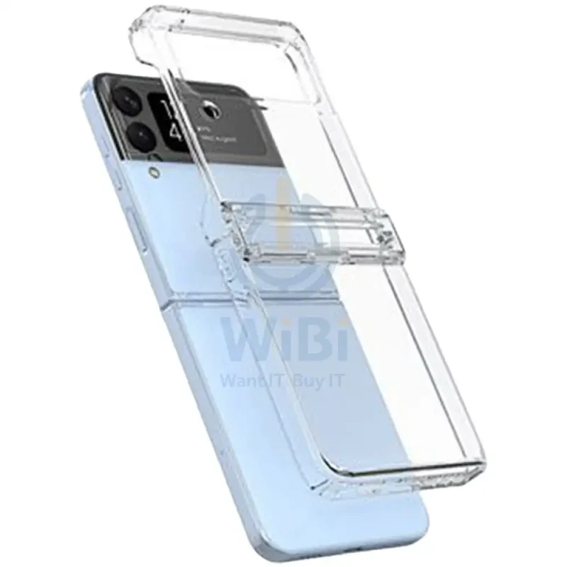 حافظة أراري نيوكين 360 من PC + TPU لسامسونج جالاكسي زد فليب 4، شفاف