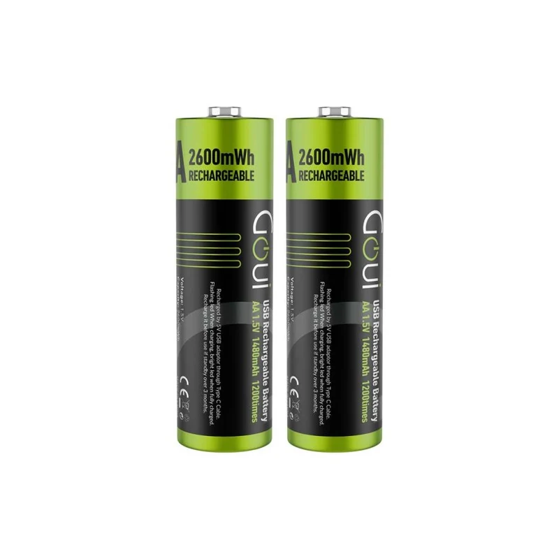 Goui Rechargeable AA Battery - 1300mAh / 2600mWh / 1.5V / USB-C