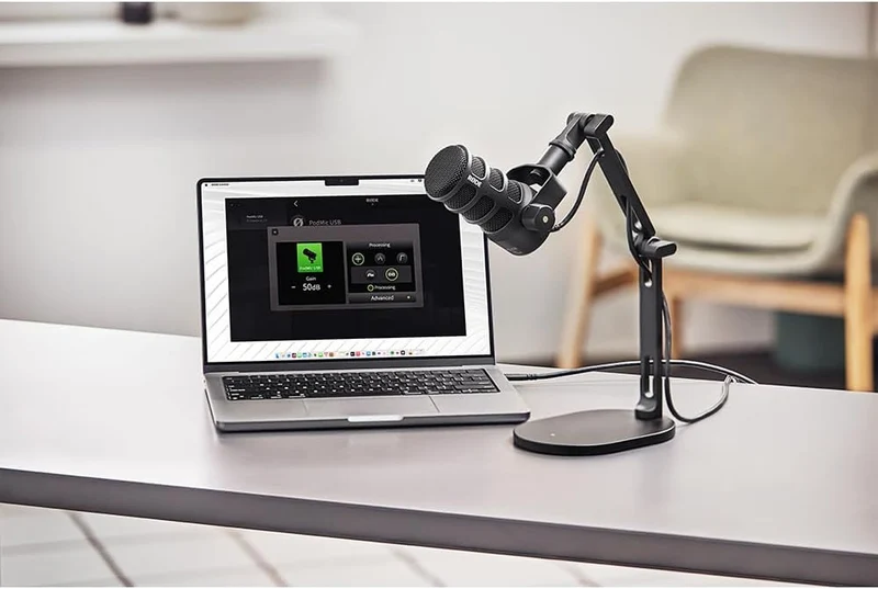 ميكروفون بث ديناميكي متعدد الاستخدامات رود بود مايك USB - أسود