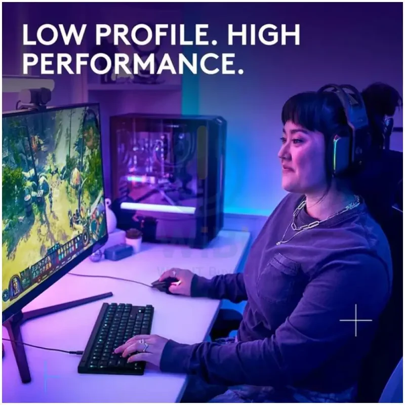 لوحة مفاتيح ألعاب ميكانيكية لوجيتك G515 لايت سبيد TKL - سلكية / RGB / مفاتيح ذات استجابة لمسية / إنجليزية/عربية / أسود