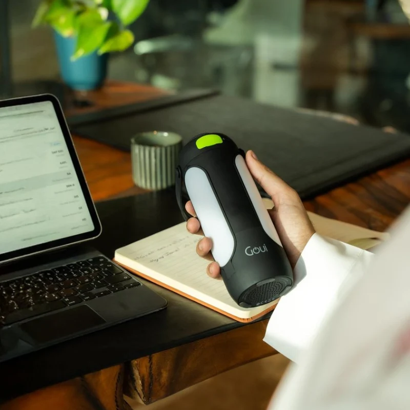 GOUI Trio Speaker with Power Bank & Foldable Light - Bluetooth / 8000mAh / Black