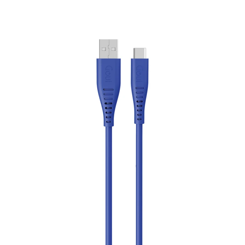 GOUI Silicon Cable - 1.5 Meter / USB-A / USB-C / Blue